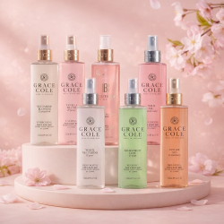 BRUMA  CABELLO Y CUERPO FLOR DE CEREZO Y PEONÍA 250 ml GRACE COLE INGLATERRA