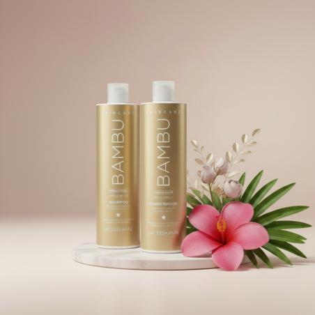 Champú y Acondicionador Bambú Haircare Jacques Janine Brasil 450 ml y 440 ml reparación capilar
