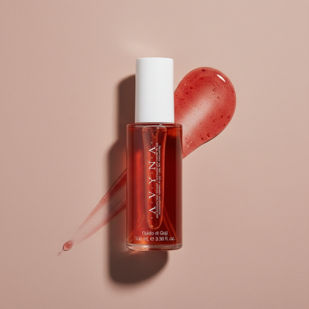 Fluido de Goji Avyna sérum reparador de puntas brillo y suavidad