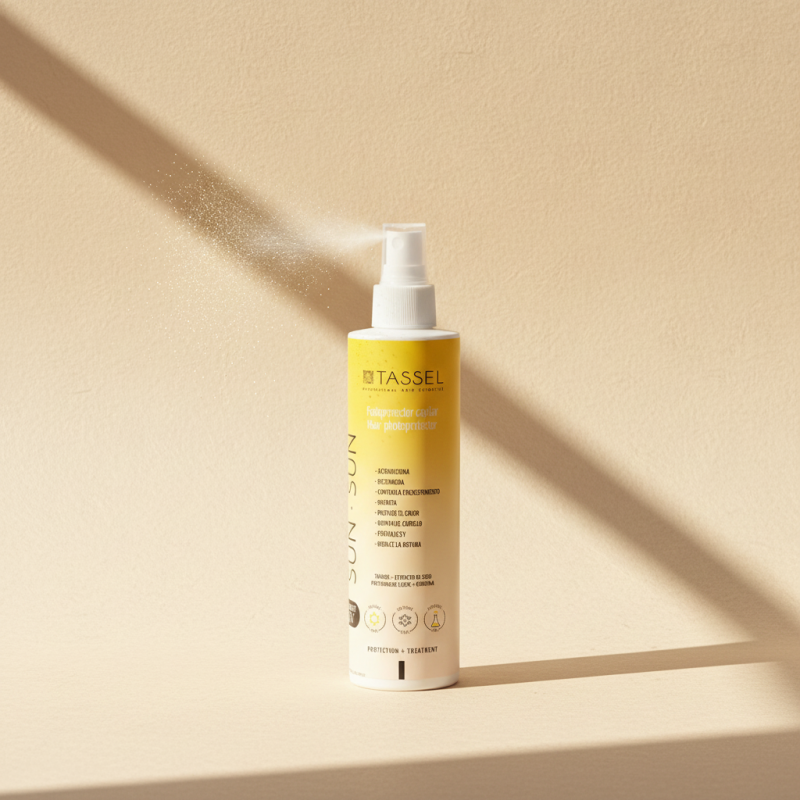 Protector Capilar UV Sun·Sun 250 ml. Loción nutritiva sin siliconas que protege el cabello frente a los rayos UV y