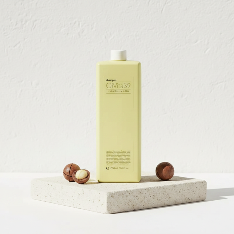 Champú Antifrizz Macadamia Oivita 39 Control Frizz Cabello Seco