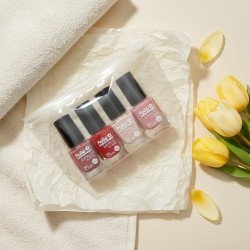 Estuche 4 Esmaltes Clásicos Pollie Uñas Profesional