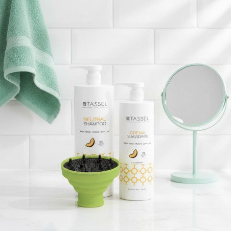 Pack Champú Neutro Melón + Crema Melón + Difusor Silicona Verde Tassel 1L. - Eurostil | Cuidado y Peinado