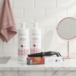 Pack Champú Neutro Fresa + Crema Suavizante Fresa + Mini Tenacilla de Viaje Perfect Beauty | Cuidado y Peinado