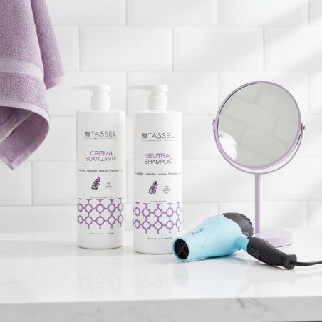Pack Champú Neutro Lavanda + Crema Suavizante Lavanda 1 L + Secador de Viaje Perfect Beauty | Cuidado y Peinado