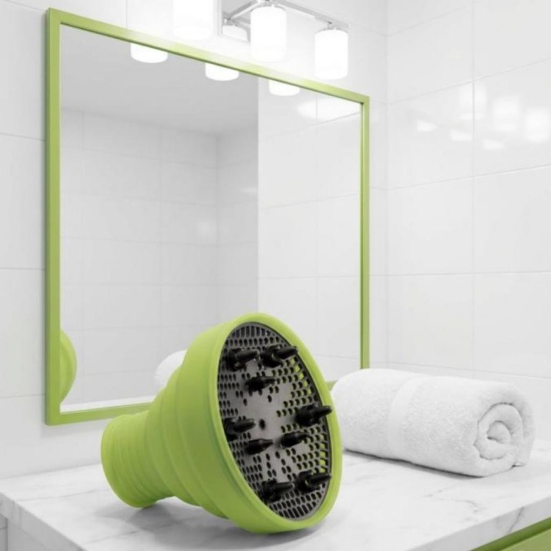 Difusor Plegable Verde de Silicona Eurostil | Universal para Secador