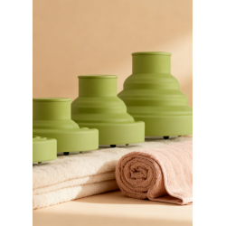 Difusor Plegable Verde Silicona | Universal, Compacto y Antiencrespamiento