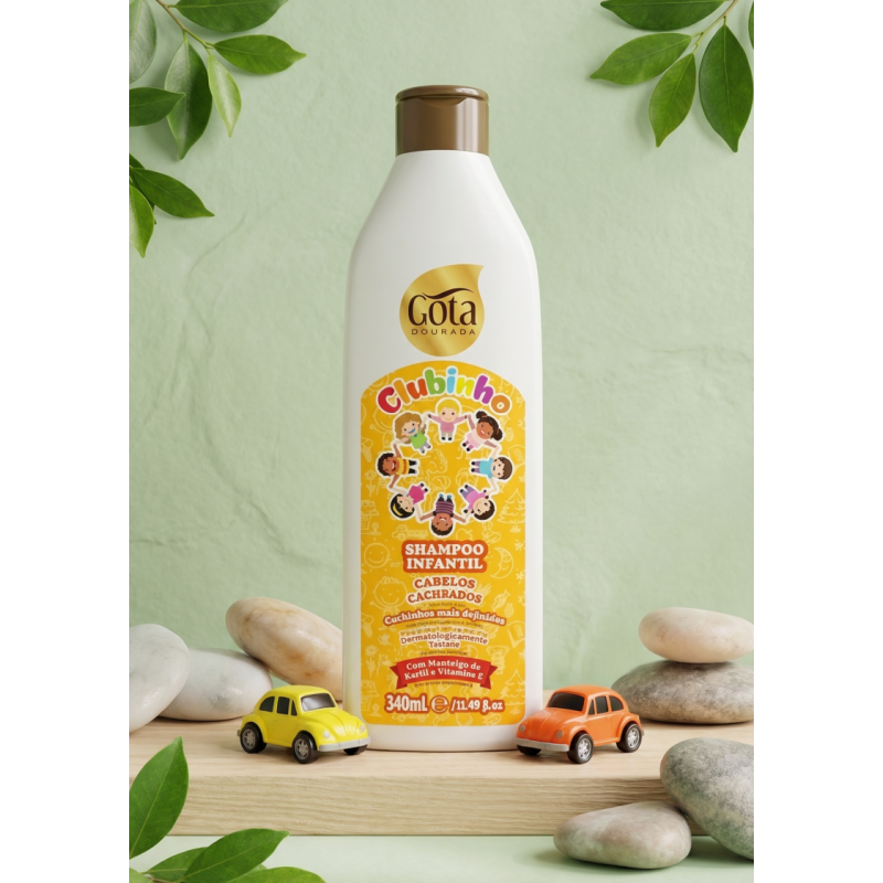 Gota Dourada Clubinho Champú Infantil Cabello Rizado 340 ml