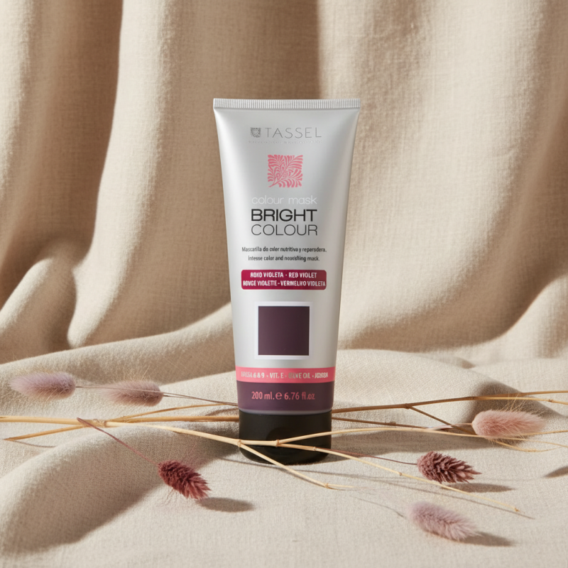 Tassel Bright Colour Mascarilla Color Rojo Violeta 200 ml | Color y Brillo Capilar