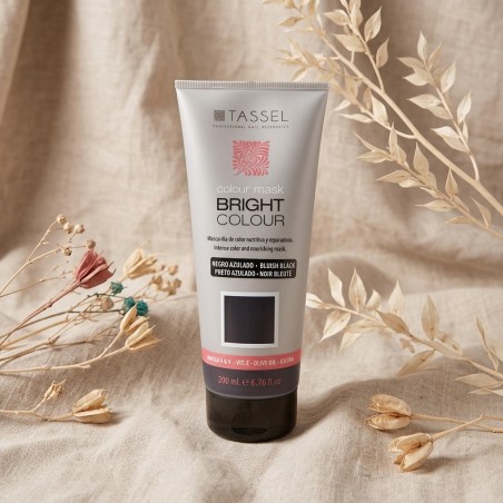 Tassel Bright Colour Mascarilla Color Negro Azulado 200 ml | Color y Brillo Capilar