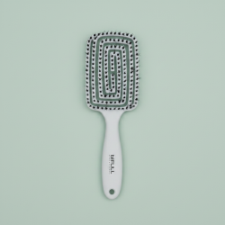 Maze Gris Cepillo Esqueleto Flexible Para Cabello Brillo y Suavidad